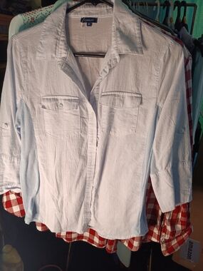 Cavalini Light Blue Button-Front Women's Shirt